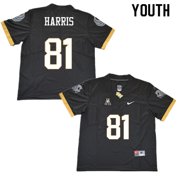 Youth #81 Alex Harris UCF Knights College Football Jerseys Sale-Black